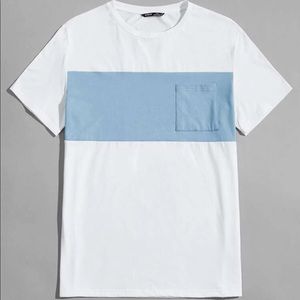Men patch pocket color block tee